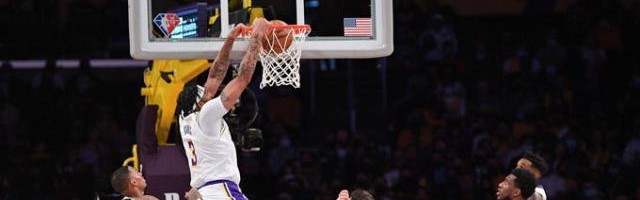 dnf直播-34+15+6制霸内线！浓眉哥令斯台普斯响起MVP呐喊